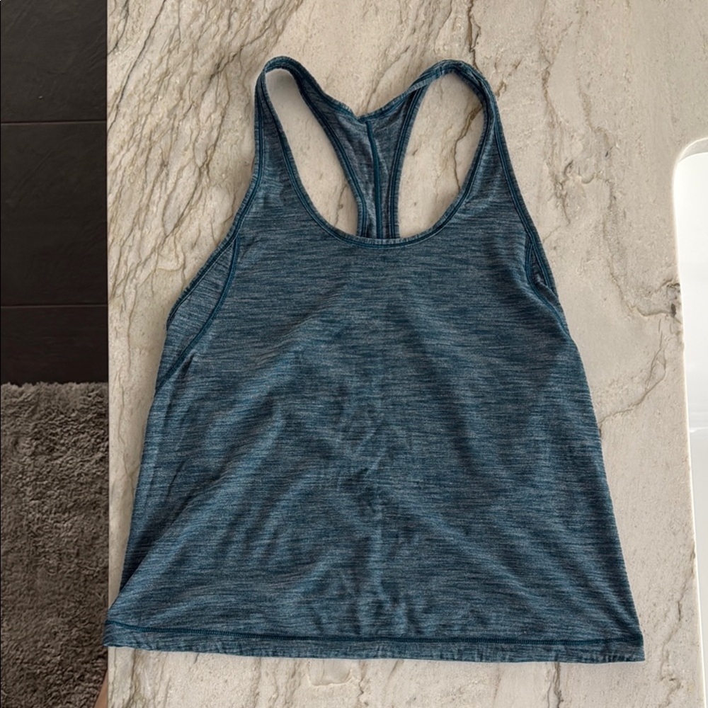 Lululemon blue heathered raceback tank